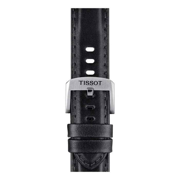 Tissot bracelet smooth black leather pin 20 mm T852.046.834 – Lepage