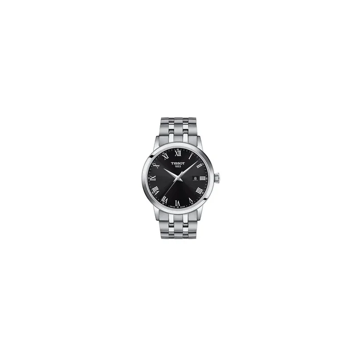 Tissot T-Classic Dream Gent quartz watch black dial steel bracelet 42 mm