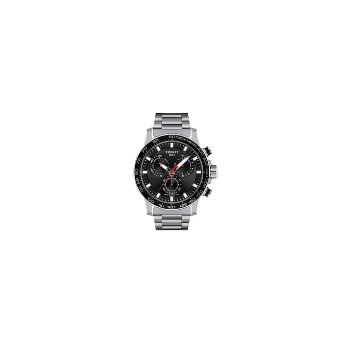Tissot T-Sport Supersport quartz watch black dial steel bracelet 45,5mm