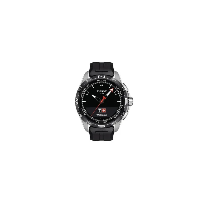 Tissot T-Touch Connect Solar titanium watch black rubber bracelet 47,5 mm