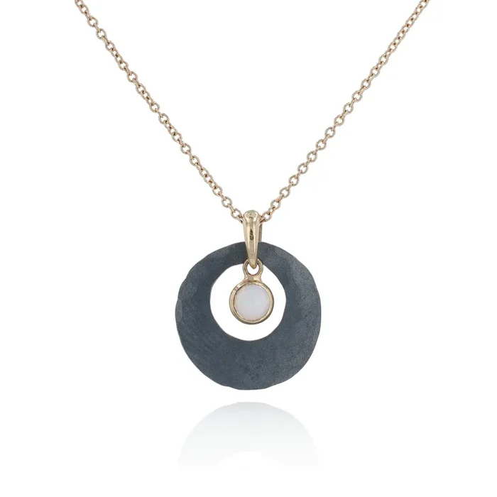 Toby Pomeroy Two-Tone Opal Lunar Glow Pendant Necklace