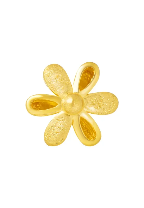 TOMEI Chomel Collection Flower Charm, Yellow Gold 916