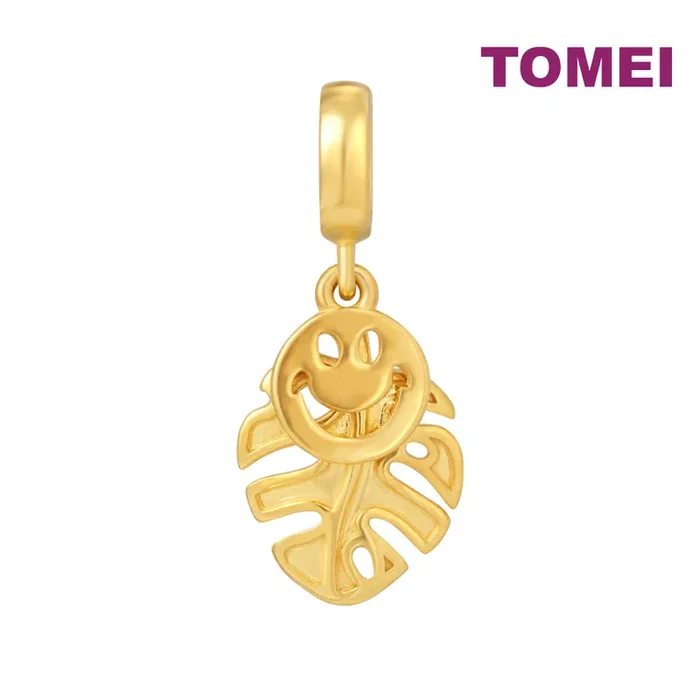 TOMEI Chomel Collection Happiness Leaf Charm, Yellow Gold 916