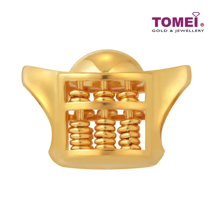 TOMEI Chomel Collection Ingot Abacus Charm, Yellow Gold 916