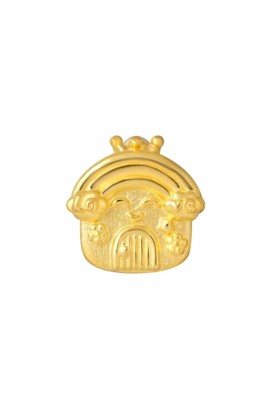 TOMEI Chomel Collection Rainbow House Charm, Yellow Gold 916