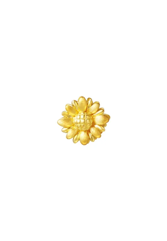 TOMEI Chomel Collection Sunflower Charm, Yellow Gold 916