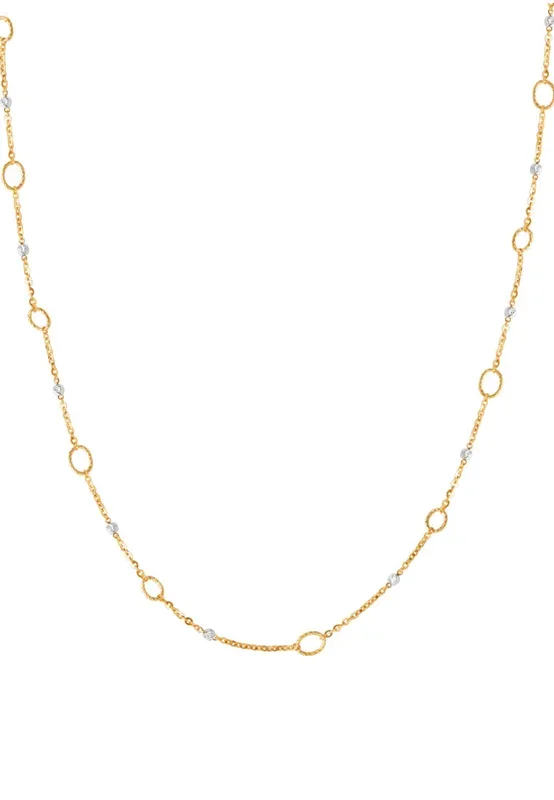 TOMEI Dual-Tone Long Necklace, Yellow Gold 916