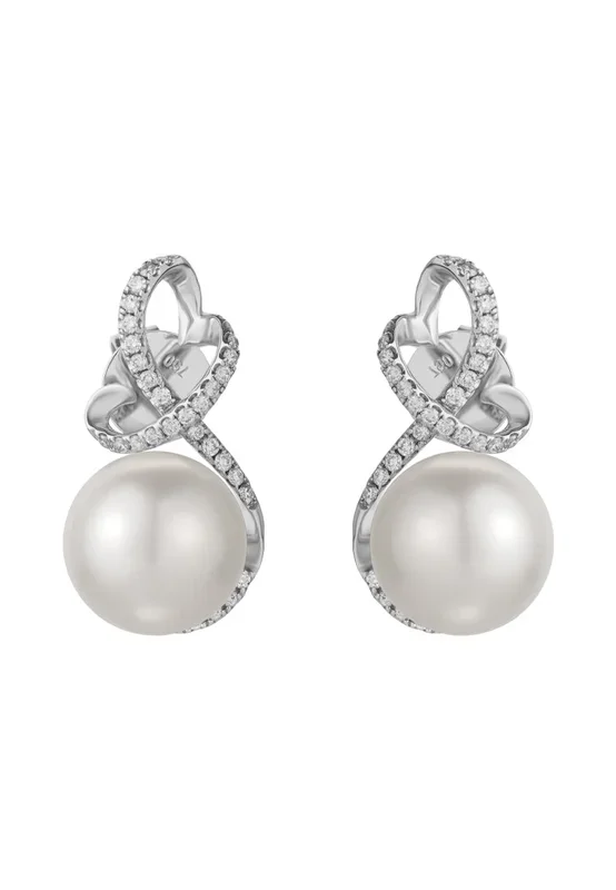 TOMEI Earrings, Diamond Pearl White Gold 750 (E1405)