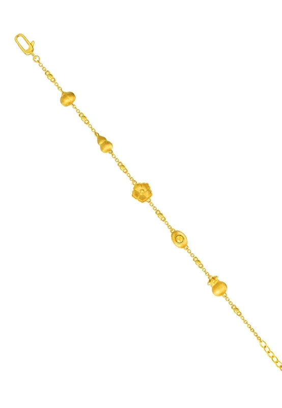 TOMEI Fortunate Flower Bracelet, Yellow Gold 916