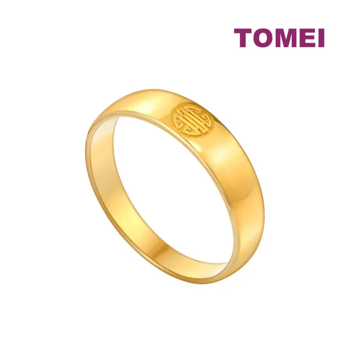 TOMEI Fortune Ring Unisex, Yellow Gold 916