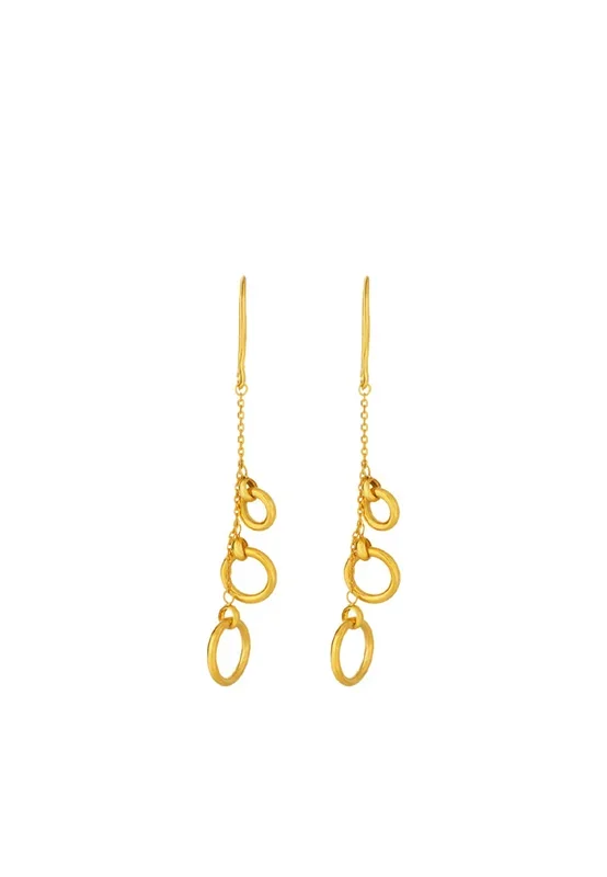 TOMEI Lusso Italia Dangling Circle Earrings, Yellow Gold 916