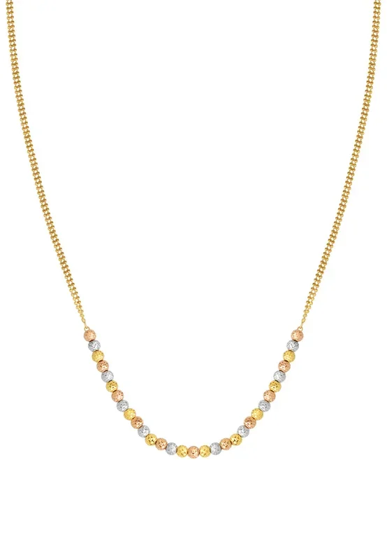 TOMEI Lusso Italia Fluorescence Beads Necklace, Yellow Gold 916
