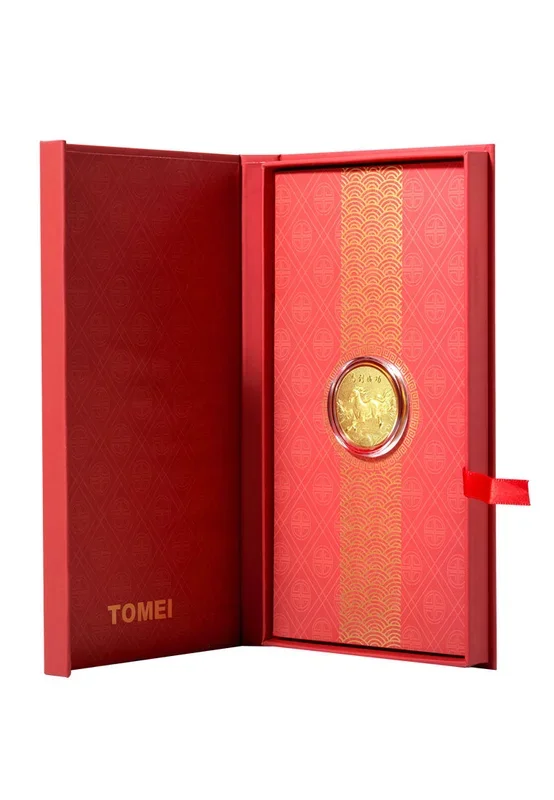 TOMEI Ma Dao Cheng Gong Horse Gold Wafer 0.1G, Yellow Gold 9999