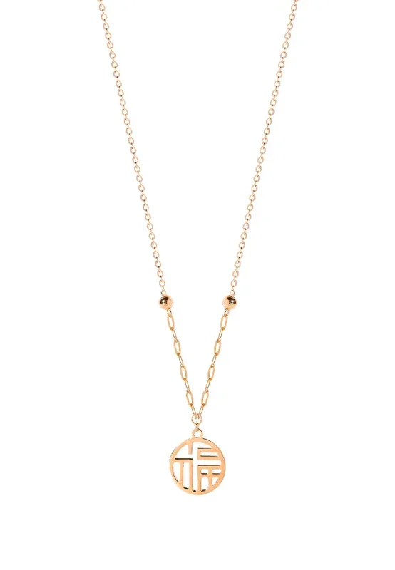 TOMEI Rouge Collection Fu-Zi Necklace, Rose Gold 750