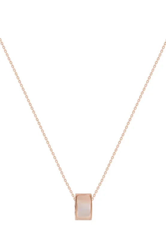 TOMEI Rouge Collection, Nacre Lu Lu Tong Necklace, Rose Gold 750