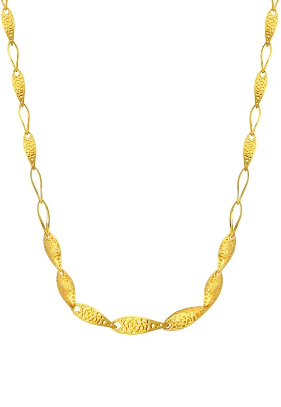 TOMEI Sri Puteri, The Mawar Series Necklace, Yellow Gold 916