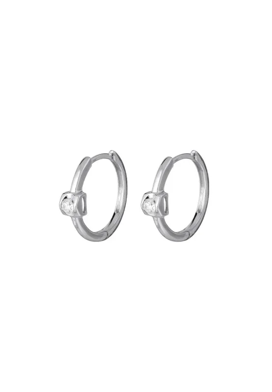TOMEI Tower Collection Diamond Earrings, White Gold 585