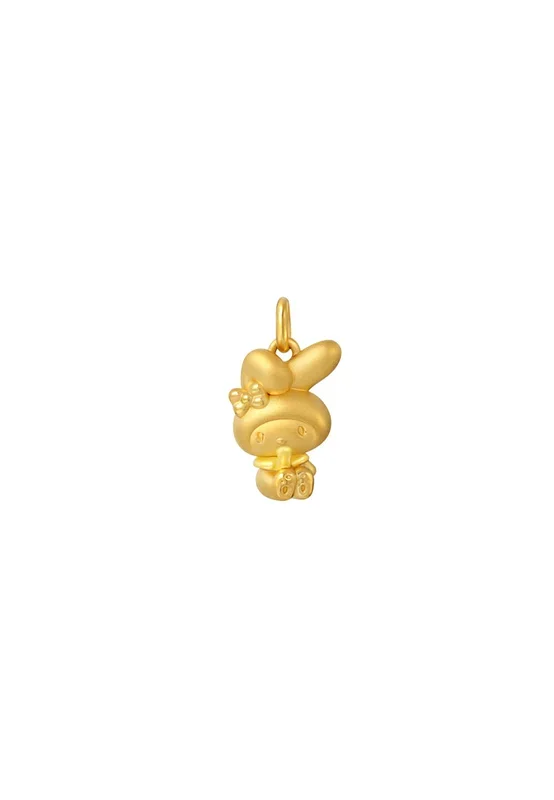 TOMEI X Sanrio Chubby My Melody Pendant, Yellow Gold 999