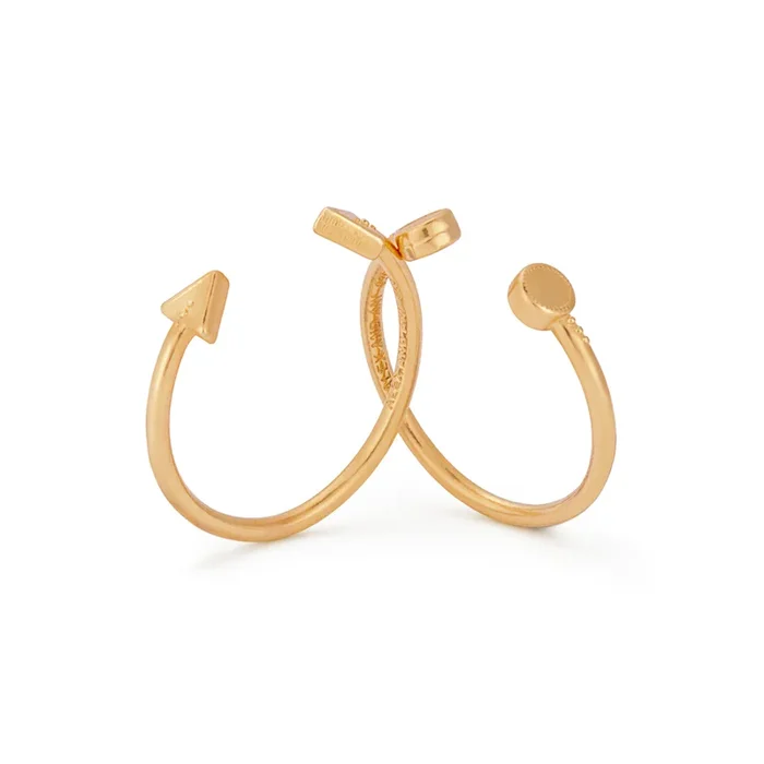 Triangle And Circle Rings, Set of 2