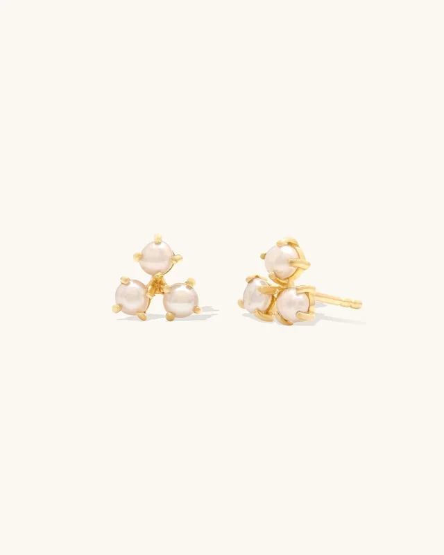 Trio Pearl Studs