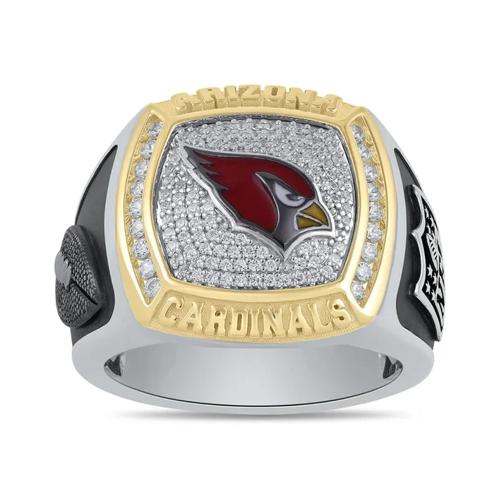 True Fans Fine Jewelry Arizona Cardinals 1/2 CTW Natural Diamond Ring in Sterling Silver