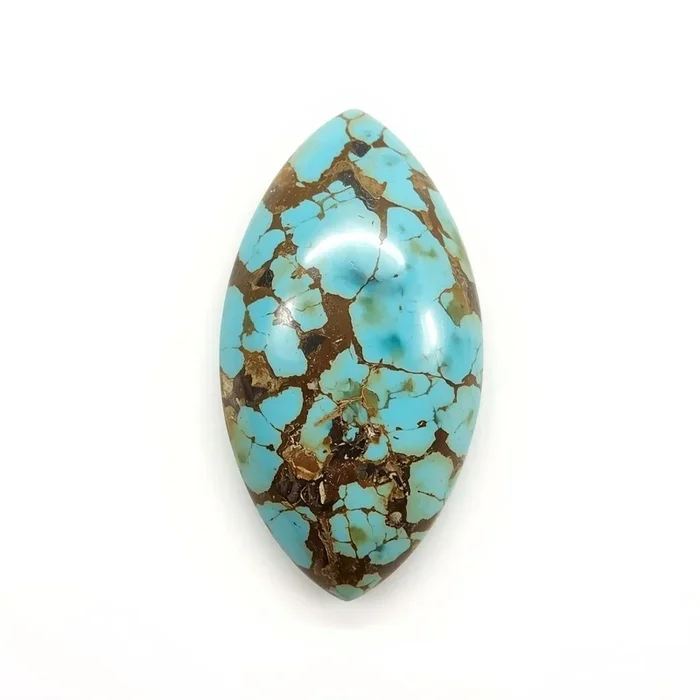 Turquoise 1PC Medium 7×14 MM Marquise Cabochon Blue Shine semi Precious Precious Gemstone