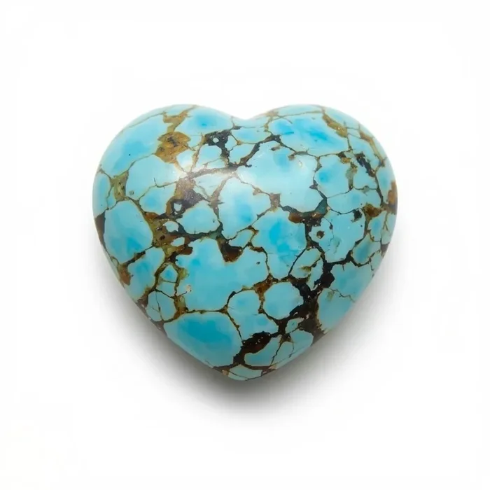 Turquoise 1PC Medium 9×9 MM Heart Cabochon Blue Genuine semi Precious Loose Gemstones