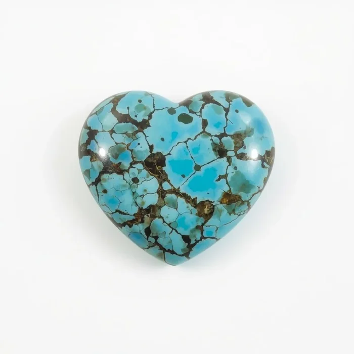 Turquoise 1PC Small 7×7 MM Heart Cabochon Blue High-Quality semi Precious Loose Gems