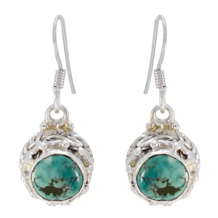 Turquoise American Natalie multiple Dangle Blue 925 Sterling Silver Earring