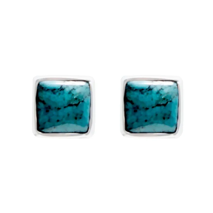 Turquoise French Freya Solitaire Stud Blue 92.5 Silver Earring