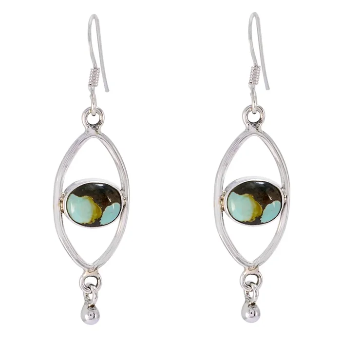 Turquoise Mexican Lili multiple Dangle Blue Silver Earring