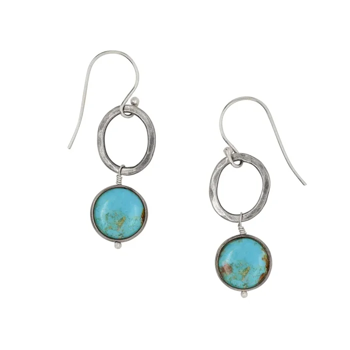 Turquoise Moon Earrings