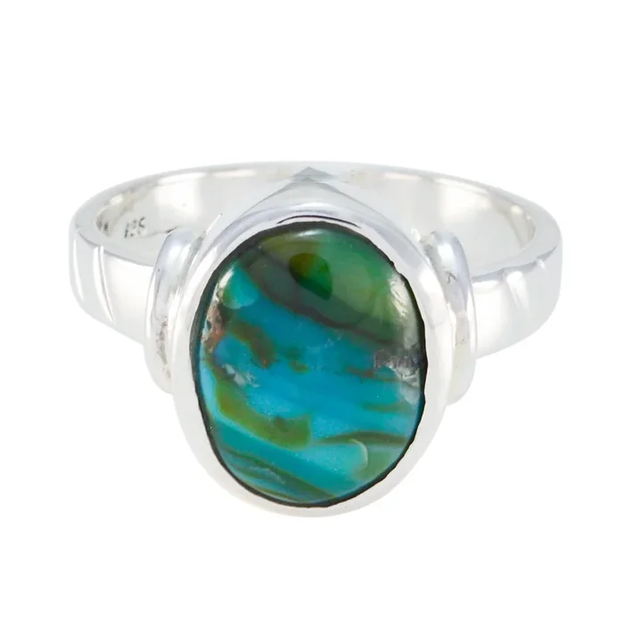 Turquoise Solitaire Moroccan 925 Sterling Silver Blue Gemstones Classic Luxurious Ring Jewellery