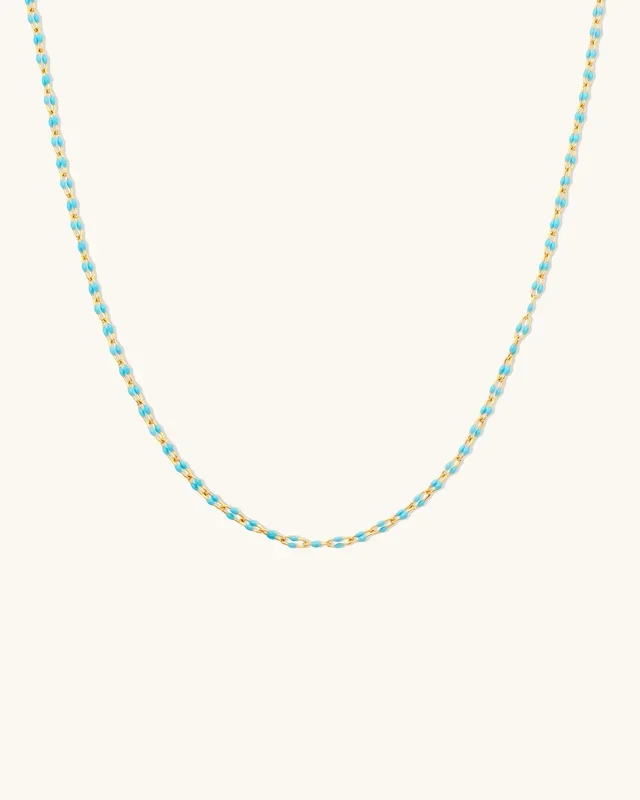 Turquoise U-Link Candy Chain Necklace