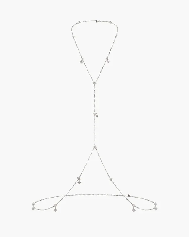 Twinkle Body Chain In Silver