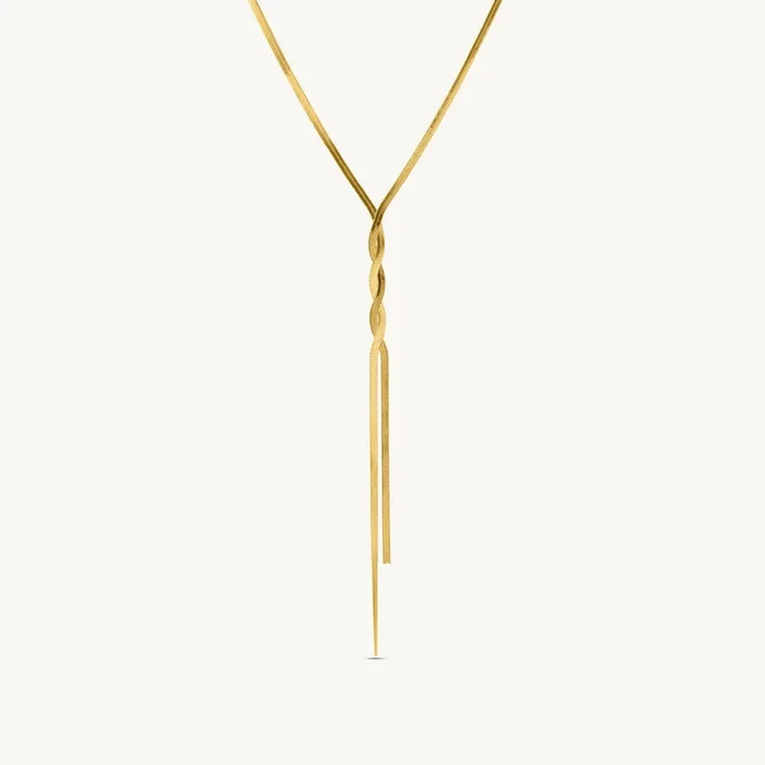 Twist Flow Lariat Necklace