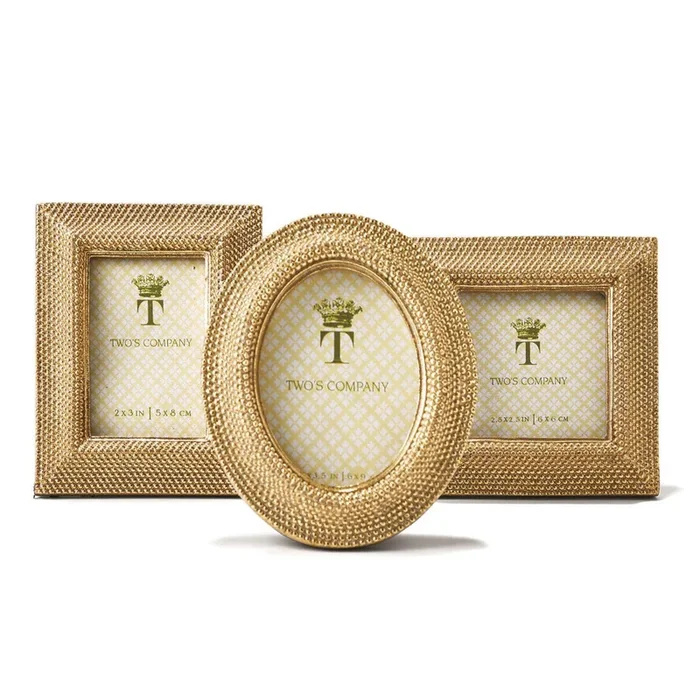 Two’s Company Tuileries Golden Dots Photo Frame