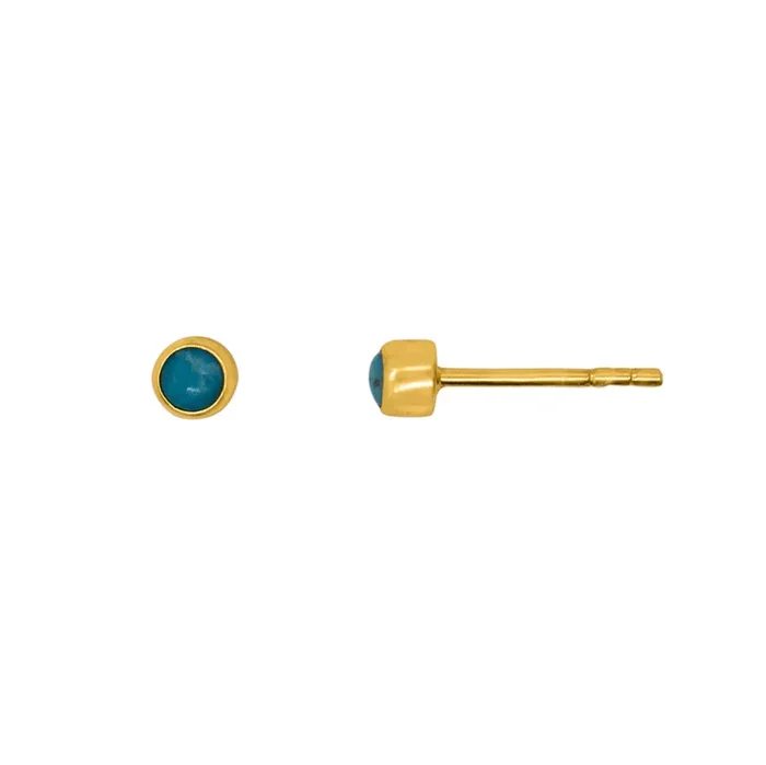Venus Studs in Turquoise & Gold