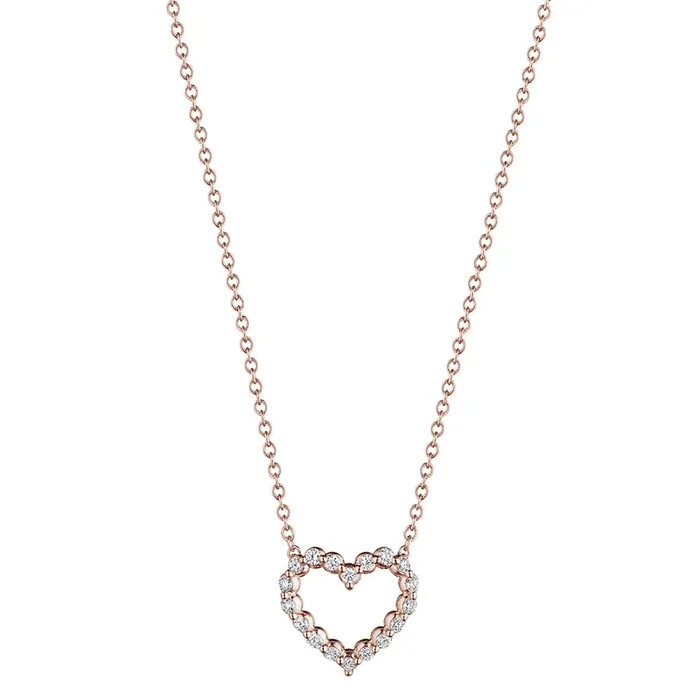 Verragio 18k Diamond Open Heart Pendant