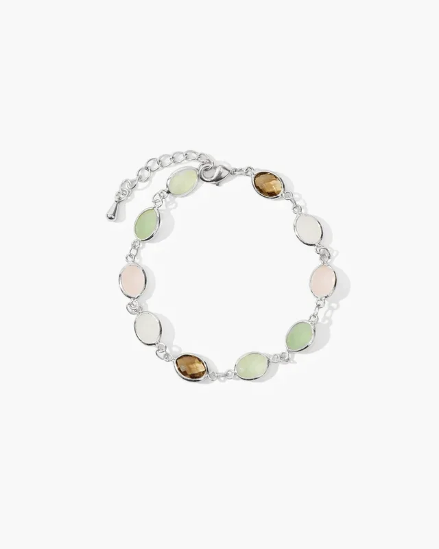 Verspieltes Romantik-Steinarmband in Silber