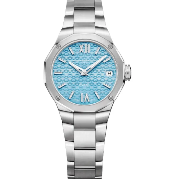 Watch Baume et Mercier Riviera quartz blue dial steel bracelet 33 mm M0A10811 – Lepage
