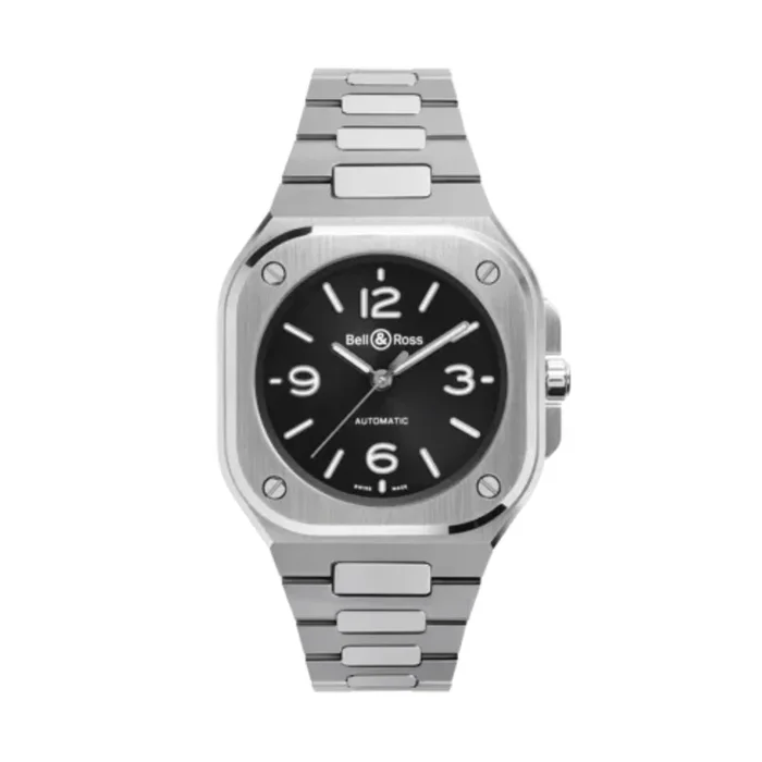 Watch Bell & Ross BR 05 Black Steel automatic black dial steel bracelet 36 mm – Lepage