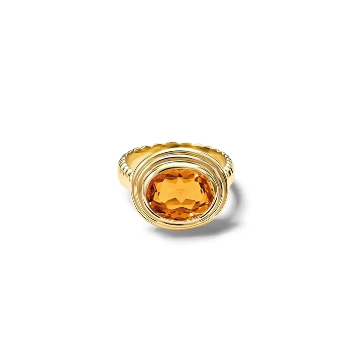 Whirlpool II Ring Yellow Gold – Citrine