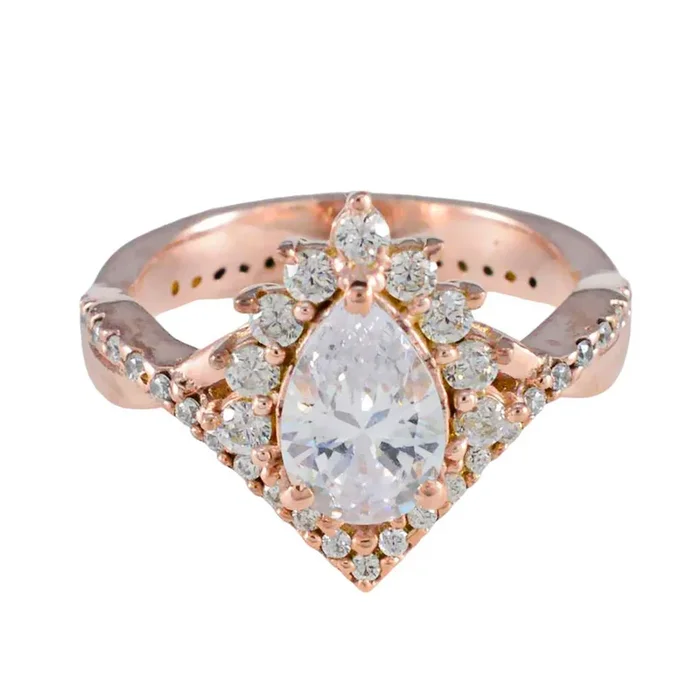 White CZ Halo Latin American Sterling Silver White Gemstone Whisper-thin wedding Ring Jewellery