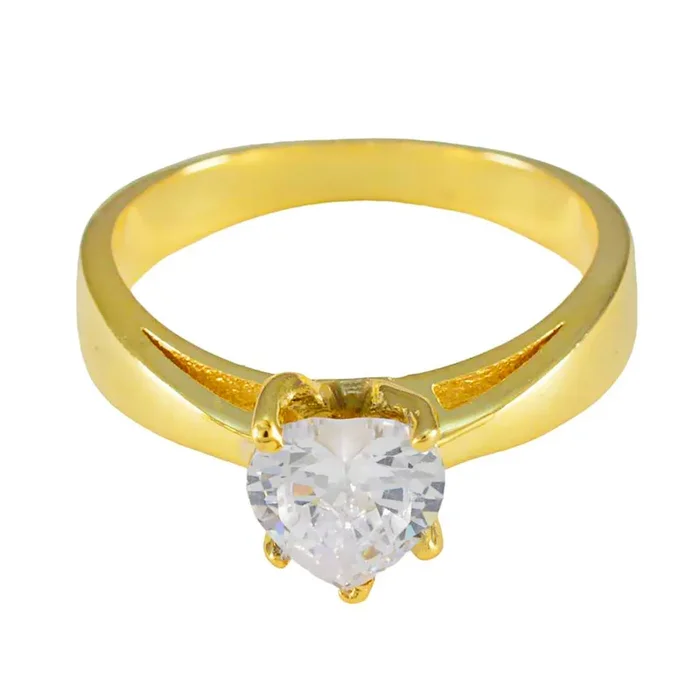 White CZ Solitaire Korean 92.5 Silver White Gemstones Whisper-thin Glamorous Ring Jewellery