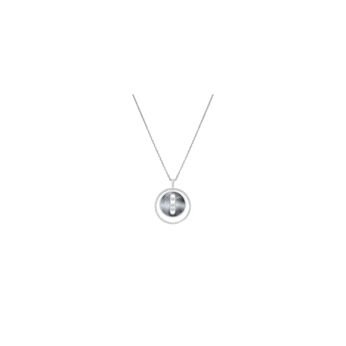 White gold mother-of-pearl necklace Messika Lucky Move 10837G – Lepage