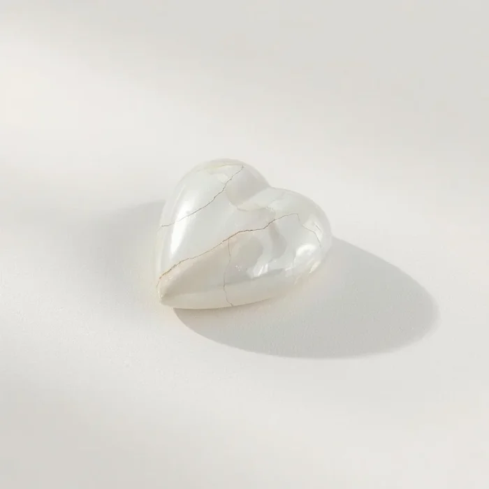 White Pearl 10PC Tiny 3×3 MM Heart Cabochon White Fiery Precious Gems