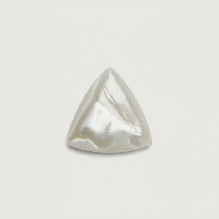 White Pearl 10PC Tiny 3×3 MM Triangle Cabochon White Luster Precious Loose Gems