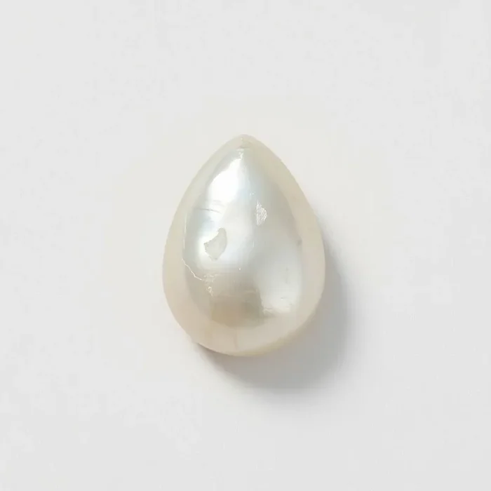 White Pearl 10PC Tiny 4×6 MM Pear Cabochon White Polished Precious Loose Gemstones