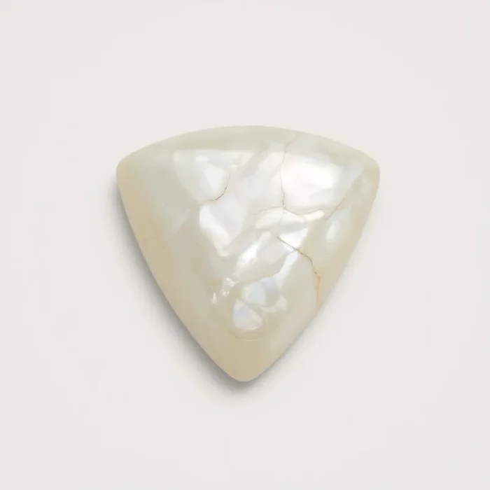 White Pearl 10PC Tiny 5×5 MM Triangle Cabochon White Shine Precious Loose Gemstones
